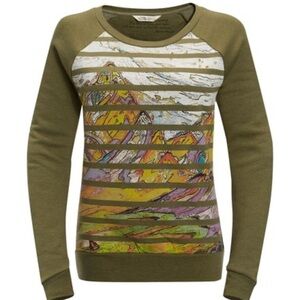 The North Face Renan Crew Pullover Sweatshirt Size S Comfy Travel Mountains Hike